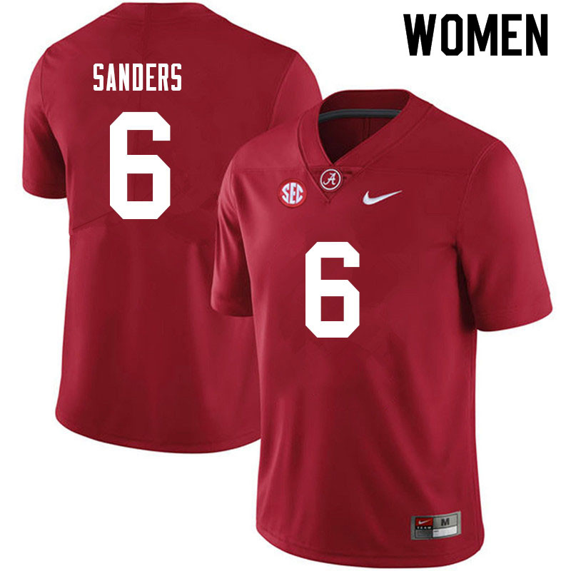 Alabama Crimson Tide Women's Trey Sanders #6 Crimson NCAA Nike Authentic Stitched 2021 College Football Jersey AZ16D78OX